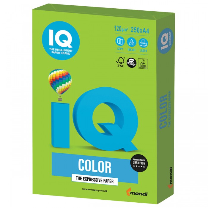 IQ Color Бумага цветная Интенсив А4 120 г/м2 250 листов