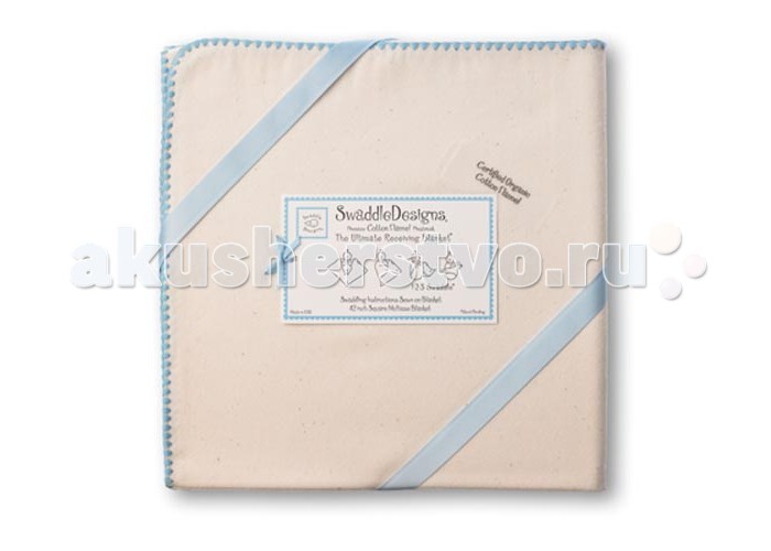 Пеленка SwaddleDesigns Organic Receiving BlanketOrganic Receiving Blanket Пеленка SwaddleDesigns Organic Receiving BlanketOrganic Receiving BlanketПеленка Серия Organic Receiving Blanket Мягкие, приятные на ощупь пеленки идеально подходят для пеленания новорожденных с чувствительной кожей, склонной к раздражениям и аллергическим проявлениям. Преимущества пеленок SwaddleDesigns: Пеленка ложится ровно во время пеленания К каждой пеленке пришита пошаговая инструкция пеленания Хорошо впитывает влагу Многофункциональная и универсальная: используйте для пеленания, как легкое одеяло, полотенце после купания, солнечный козырек, накидку для кормления грудью, при болях в животике. Характеристики: Машинная стирка при 30С, деликатный отжим. Размер пеленки 110 x 110 см изготовлены из 100% органического хлопка фланели Подходит для пеленания до 3-х месяцев и новорожденных с весом более 4 кг.<br>