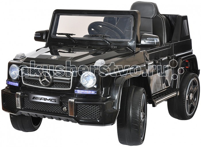Электромобиль Jiajia Mercedes G63 AMG JJ263 R/CMercedes G63 AMG JJ263 R/C Электромобиль Jiajia Mercedes G63 AMG JJ263 R/CMercedes G63 AMG JJ263 R/CJiajia Электромобиль Mercedes G63 AMG JJ263 R/C 6V/10Ahх2 - брутальный дизайн, хромированные элементы, мощные колеса — детский электромобиль Mersedes G 63 AMG по внешнему виду ничем не отличается от оригинальной взрослой модели. Маленький гонщик придёт в дикий восторг не только от облика этой машины, но и от ее начинки, где, есть все нужные комплектующие высокого качества для приятной езды. Детский электромобиль Mersedes G 63 AMG - имеет мягкие колёса и открывающиеся двери, также есть музыка и светятся фары, всё это делает катания на автомобиле захватывающим и интересным. Детский электромобиль JMersedes G 63 AMG несмотря на достаточно лёгкое управление, оснащён пультом для дистанционного управления джипом, это позволяет катать в нём малышей, которые пока не могут управлять автомобилем с помощью руля. Детский электромобиль Mersedes G 63 AMG отличается не только красивым и реалистичным дизайном, но и прекрасными техническими характеристиками, основными достоинствами джипа являются два мощных мотора и наличие двух аккумуляторов, поэтому на автомобиле ребёнок сможет кататься долгое время. Преимущества: Материал корпуса — высокопрочный пластик и металл Материал колес — пластик с резиновой полосой для смягчения хода Кожаное сидение Ремень безопасности 2 дверцы открываются и закрываются Кнопка зажигания: включает и выключает электромобиль Педаль газа, при отпускании машина останавливается Зеркала заднего вида Имитация запасного колеса Звуковые эффекты MP3 разъем Регулировка громкости Светодиодные передние фары Пульт дистанционного управления (блютуз) Максимальная скорость — 5 км/ч Время зарядки — 8–12 часов Время работы от аккумуляторной батареи — 45–60 минут Максимальная нагрузка — 30 кг Автомобиль прошел стандарты ASTM F963, GB6675, EN71, EN62115 и имеет лицензию Размеры: 127 х 73 х 65 см<br>