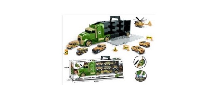 

Jinjia Toys Автовоз-чемодан с машинками, вертолётом и аксессуарами JB0403363, Автовоз-чемодан с машинками, вертолётом и аксессуарами JB0403363