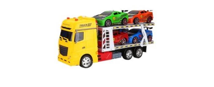 фото Jinjia toys автовоз инерционный с 4-мя машинками jb040334