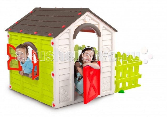 Keter Игровой домик My GardenИгровой домик My Garden Keter Игровой домик My GardenИгровой домик My GardenKeter My Garden - идеальное место для игр вашего малыша. Благодаря упрочненному гигиеничному пластику из современных материалов яркой расцветки, этот домик станет украшением как сада или двора, так и помещения. Домик легко собирается, не выгорает на солнце и не боится мороза. Замечательная игровая зона для ваших детей. Для сборки не требуется никаких инструментов, а сам процесс займет всего пару минут. Игровой домик с окном и подоконником для цветов, также есть внутренняя полочка. Повседневный отдых для детей станет комфортней и интересней. Вы сможете расслабиться, зная что ваши дети играют в безопасности, будь это внутри помещения или в вашем дворе. Способен выдерживать дождь, ветер и снег, при этом достаточно легкий, чтобы передвигать его в вашем дворе. Материалы: - долговечный пластик, устойчивый к выгоранию Особенности: - рекомендуется для детей от 2-3-х лет - прочная конструкция - быстро собирается и компактно складывается - все элементы соединяются между собой специальными защелками и гайками, входящими в комплект - не требует специального инструмента для сборки и разборки - удобный красивый вместительный домик для веселой игры на свежем воздухе - окно c подоконником для цветов, внутренняя полочка - подходит как для одного малыша, так и для коллективных игр Общие размеры (дхшхв): 156х118х117 см Габариты в упаковке: 122x104x19 см Объем: 0.24 м3 Масса: 18.2 кг<br>