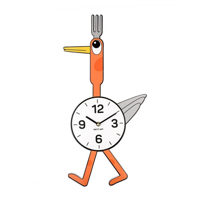 Часы Kett-Up детские настенные Design Zoo Модный страус  - купить со скидкой