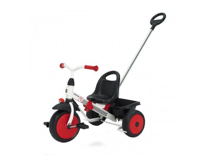 Велосипед трехколесный Kettler HappytrikeHappytrike Велосипед трехколесный Kettler HappytrikeHappytrikeДетский велосипед Happytrike c высококачественной рамой из трубы с тунельным профилем, покрытой прочным невыгорающим полиэстеровым покрытием. Особенности: Рама раздвигается 4 раза (велосипед растёт с Вашим ребёнком) или разбирается на две части для удобной транспортировки в багажнике автомобиля. Предохранительная крышка в месте соединения руля с рамой. Есть возможность фиксации руля в среднем положении для удобства при толкании. Широкие колёса с декоративными дисками. Переднее колесо с возможностью отключения вращения педалей для безопасности ног ребёнка при толкании. Повышенная устойчивость за счёт низко посаженного центра тяжести. Сиденье с высокой спинкой. Ручной тормоз, действующий на оба задних колеса. Откидывающийся кузов с фиксатором. Делящаяся пополам ручка для толкания с возможностью регулировки высоты для подгонки под рост родителя Стабильные педали. Проверено немецкой технической комиссией TÜV, что и подтверждается значками и сертификатами TÜV/GS (проверенная безопасность). Для детей от 2 лет Размер велосипеда: 63-75 см х 55 см х 51 см Вес: 8,5 кг Размер упаковки: 52 см х 56 см х 23 см<br>