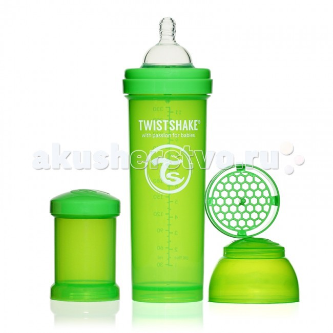 Бутылочка Twistshake с контейнером 330 мл
