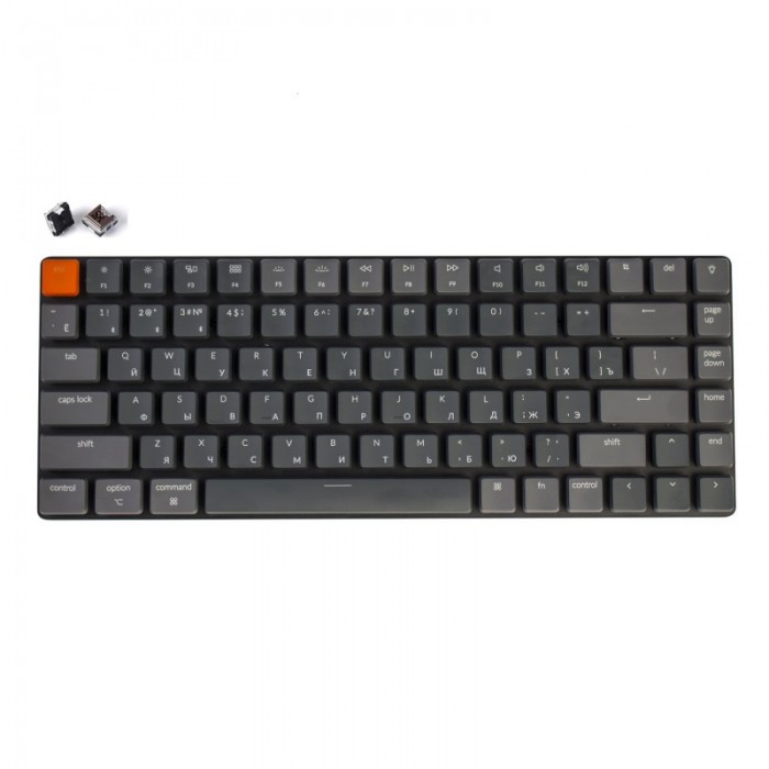фото Keychron беспроводная механическая ультратонкая клавиатура k3, 84 клавиши, white led подстветка