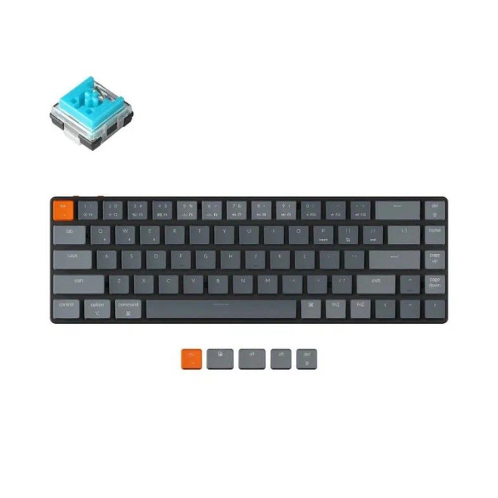 Keychron Беспроводная механическая ультратонкая клавиатура K7, 68 клавиши, RGB подсветка