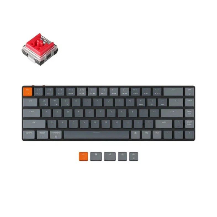  Keychron Беспроводная механическая ультратонкая клавиатура K7, 68 клавиши, RGB подсветка