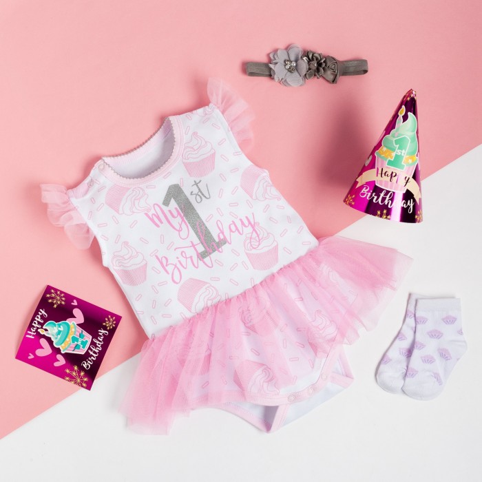 

Крошка Я Комплект (боди, носки) Birthday party, Комплект (боди, носки) Birthday party