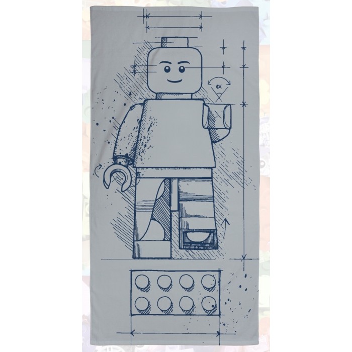 Lego Полотенце Iconic Sketch 70х140 см LEG855