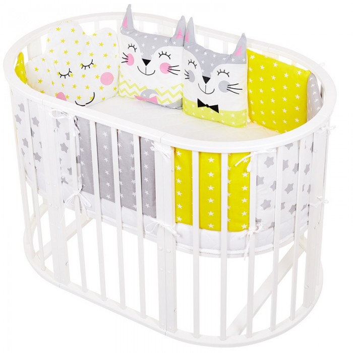 Бортик в кроватку Lemony kids Cats 11 подушек