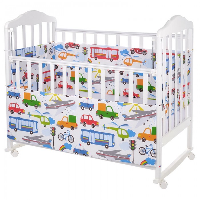 фото Бортик в кроватку lemony kids kids way съемные чехлы 4 части