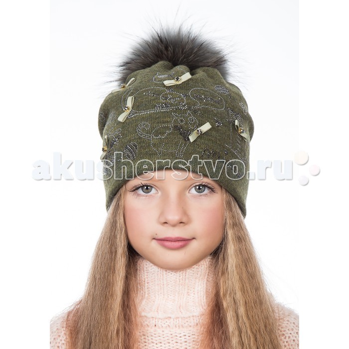 

Level Pro Kids Шапочка с помпоном подростковая Кошкин дом трикотаж Б2