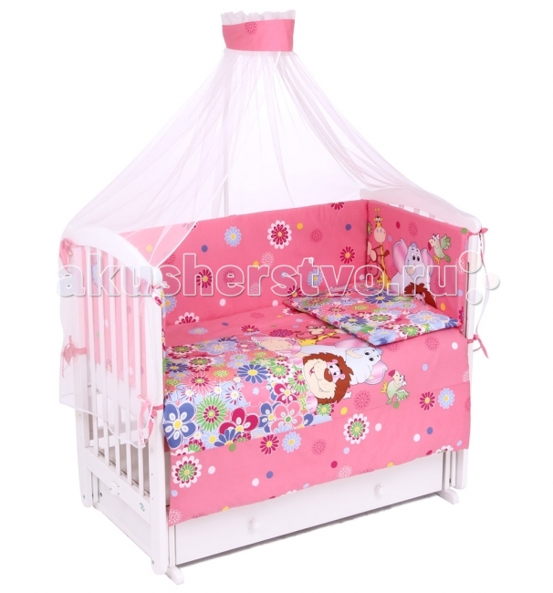

Комплект в кроватку Leader Kids Цветочный зоопарк (7 предметов)