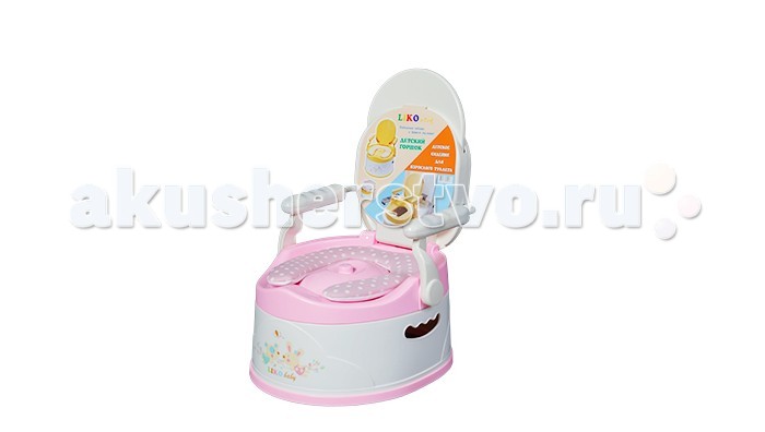 Горшок Liko Baby BabyValley детскийBabyValley детский Горшок Liko Baby BabyValley детскийBabyValley детскийУникальный детский горшок Liko baby BabyValley. Оригинальный дизайн и конструкция модели. Устойчив на любых плоских поверхностях. Сиденье от горшка устанавливается на крышку унитаза, что значительно ускоряет переход ребенком от пользования горшком к пользованию взрослым туалетом. Для удобства малыша предусмотрены складывающиеся анатомическая спинка и поручни. В разложенном состоянии спинка и поручни фиксируются при помощи специальной задвижки. Изготовлен из высокоочищенных и безопасных для детей полимеров. Раковина горшка вынимается и чистится отдельно от него. При сложенных спинке и поручнях горшок принимает компактный вид и удобен для транспортировки, для этой же цели в корпусе горшка предусмотрены отверстия под руку взрослого человека. Крышка позволяет поддерживать чистоту горшка и вокруг него.<br>