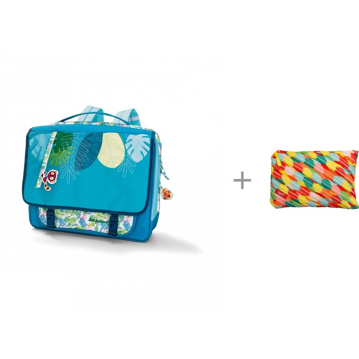 

Lilliputiens Рюкзак школьный А4 Лемур Джордж c пеналом-сумочкой Zipit Colors Jumbo Pouch, Рюкзак школьный А4 Лемур Джордж c пеналом-сумочкой Zipit Colors Jumbo Pouch
