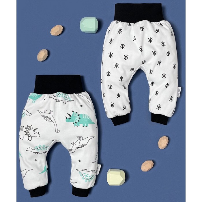 Little Fox Limited Collection Набор штанишек Дино, Елочки 2 шт.