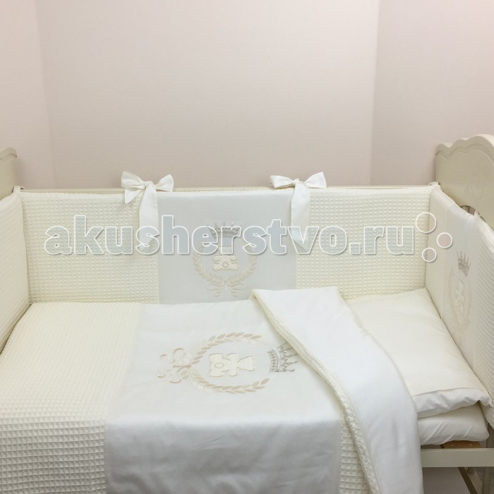 

Комплект в кроватку Little Star Premium герб 120х60 (6 предметов)