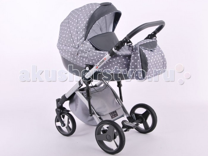 Коляска Lonex Comfort 2 в 1Comfort 2 в 1 Коляска Lonex Comfort 2 в 1Comfort 2 в 1Коляска Lonex Comfort 2 в 1 очень стильная модель, сочетающая в себе комфорт, практичность и исключительный внешний вид. Данный товар отличается от аналогов своей суперстильной и заметной расцветкой. Каждый родитель сможет выбрать цвет этой коляски из представленного ассортимента по своему вкусу. Коляска невероятно красивая, многофункциональная и очень легкая! Люлька для самых маленьких в COMFORT произведена из надежного пластика. Внутренняя ее часть отделана тканью из натурального хлопка, отличающегося безопасностью и экологичностью. Подголовник в этом модуле легко и бесшумно регулируется снаружи люльки, что обеспечит спокойный сон вашего малыша. Приятными дополнениями коляски станут надежная ручка для переноски люльки и вентиляционное окошко в капюшоне. Она оборудована надувными колесами При этом передние колеса могут развернуться на 360 градусов, а также их можно зафиксировать Все это позволит Вам передвигаться по разным поверхностям без особых усилий Ваш малыш будет быстрее засыпать в коляске благодаря наличию мягкой амортизации на пружинах Тормозная система EASY STOP надежно зафиксирует коляску в одном положении Алюминиевая рама делает вес COMFORT еще меньше Ручка в коляске регулируется по высоте, поэтому человеку с любым ростом будет удобно прогуливаться с ребенком на улице. Особенности: Механизм: Книжка Совместимость с автокреслом Съемная люлька/сиденье Рама и шасси Материал рамы: Алюминий Регулировка высоты ручки Количество колес: 4 Тип колес: Надувные Ширина колесной базы, см: 60 Материал дисков колес: Пластик Поворотные колеса Фиксация поворотных колес Тормоз (блокировка колес): ножной Амортизация: Пружинная Регулируемая жесткость подвески Люлька Материал люльки: Пластик Материал внутренней обшивки: х/б 100% (антиаллергенный) Ручка для переноски Чехол съемный Прогулочный блок Установка: По ходу/против движения Регулировка наклона спинки Регулировка наклона капюшона Регулировка наклона подножки Окошко в капюшоне Ремни безопасности: 5-ти точечные Передняя панель: Бампер Накидка на ноги Дополнительная комплектация Матрасик Дождевик Противомоскитная сетка Солнцезащитный козырек Сумка Корзина Габариты и вес Люлька (ширина/длина/высота), см: 36/80 Прогулочный блок (ширина/длина), см: 36/95 Рама в сложенном виде длина(ширина/длина/высота), см: 60/90/31 Максимальная высота ручки, см: 110 Вес коляски с люлькой, кг: 22<br>