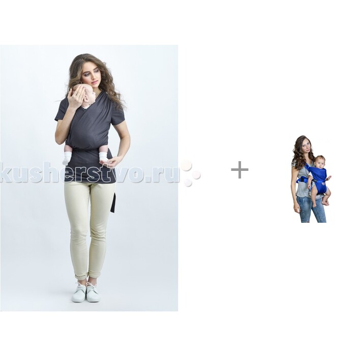 Слинг Loona Слингомайка короткий рукав и рюкзак-кенгуру BabyActive Simple Чудо-чадо - фото 1