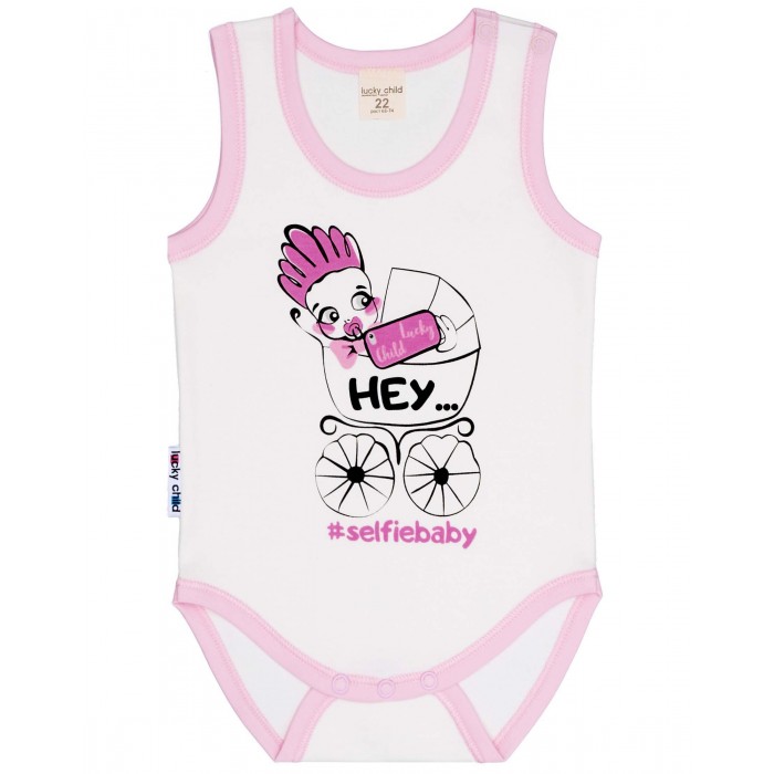 

Lucky Child Боди для девочки Hey #selfiebaby, Боди для девочки Hey #selfiebaby