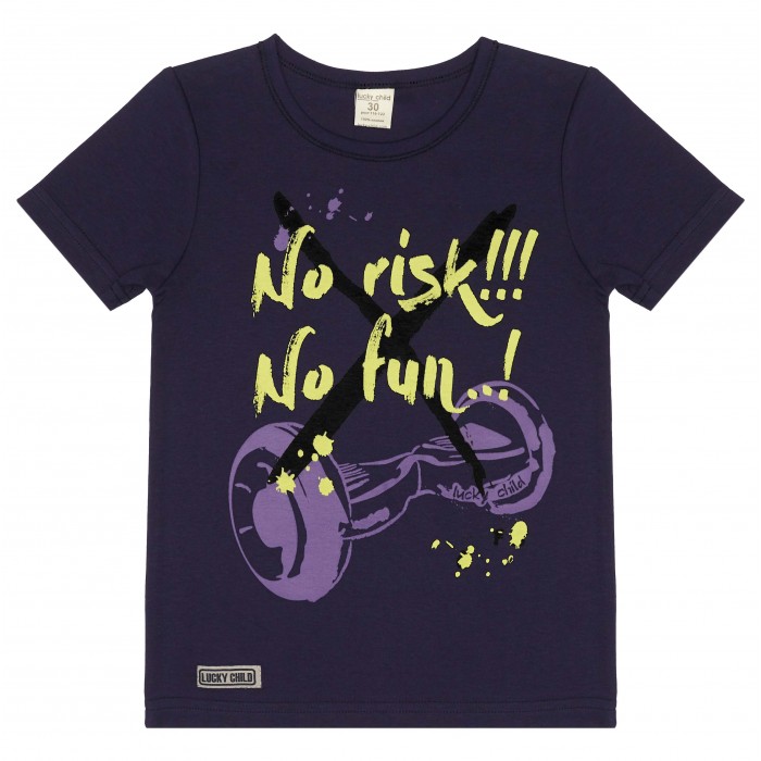 

Lucky Child Футболка для мальчика No risk! No fun!, Футболка для мальчика No risk! No fun!