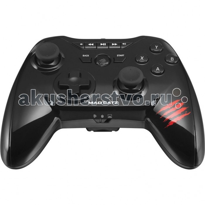 Mad Catz PC Геймпад C.T.R.L.R Mobile Gamepad беспроводнойPC Геймпад C.T.R.L.R Mobile Gamepad беспроводной Mad Catz PC Геймпад C.T.R.L.R Mobile Gamepad беспроводнойPC Геймпад C.T.R.L.R Mobile Gamepad беспроводнойЛёгким движением руки телефон превращается… в игровую консоль! Скорее всего, на вашем мобильном телефоне можно играть в те же игры и приложения, которые выпускаются для ПК и консолей. Не только Angry Birds, но и популярные шутеры от первого лица, гоночные симуляторы и многое другое! Просто подключите C.T.R.L. R и совместимый видеоадаптер HDMI (не входит в комплект) к телефону – и наслаждайтесь любимыми играми в высоком разрешении на большом экране. Результат вас приятно удивит! Более того, C.T.R.L. R совместим не только со смартфонами на платформе Android – этот контроллер можно подключать к ПК и компьютерам Mac, планшетам и даже Fire TV. Режим мыши — один из трех режимов контроллера — значительно упрощает просмотр веб-страниц на смарт-тв. С универсальным и прочным геймпадом C.T.R.L. R вы сможете играть, когда пожелаете, будь то дома или в дороге. Старые добрые кнопки для мобильного гейминга Наш большой опыт в области создания контроллеров для игровых консолей позволил нам разработать идеальный многоплатформенный геймпад для тех, кто предпочитает игры на мобильных устройствах и микроконсолях. Мобильный геймпад Mad Catz C.T.R.L. R оснащен привычными для геймпада элементами управления — командными кнопками, курками, крестовиной (D-pad) и аналоговыми стиками — и позволяет в полной мере задействовать возможности мобильного телефона для игры дома или в пути. С помощью скачиваемого приложения Mad Catz можно настроить различные профили и параметры, что позволяет использовать геймпад C.T.R.L.R с огромным списком игр. Программное обеспечение Mad Catz C.T.R.L.R для мобильных устройств и ПК Продукты серии GameSmart поставляются с интуитивно понятным программным обеспечением, которое позволяет получить максимум удовольствия от вашей новой покупки. После установки приложение Mad Catz для Android позволяет следить за уровнем заряда батареи, настраивать параметры работы в режиме мыши, а также назначения кнопок. Пользователи ПК могут настроить и затем назначить контроллеру профили для отдельных игр. Если ваша игра не поддерживает работу с устройством класса HID (клавиатуры, мыши и др.) совместимость достигается путем назначения кнопкам и стикам контроллера команд клавиатуры и мыши. Программное обеспечение четко определяет каждую программируемую область C.T.R.L. R, а сам процесс программирования достаточно простой. Три режима - полный контроль Режим ПК обеспечивает совместимость с компьютерами ПК и Mac, режим GameSmart управляет устройствами на платформе Android, в том числе микро-консолью M.O.J.O. А в режиме мыши контроллер эмулирует управление мышью для устройств, подключенных через Bluetooth, посредством назначения навигационной функции левому аналоговому стику и командным кнопкам. Встроенные элементы управления мультимедиа Очень удобный набор мультимедийных кнопок, расположенных непосредственно на лицевой части контроллера, обеспечивает дистанционное управление мультимедийными функциями. Теперь так просто запустить или остановить воспроизведение фильма, перейти к следующей композиции и быстро отрегулировать громкость. В ногу со временем – технология Bluetooth 4.0 с двумя режимами работы C.T.R.L.R – первое периферийное игровое устройство, оснащенное протоколом Bluetooth 4.0 с двумя режимами работы, что обеспечивает низкое энергопотребление и полную совместимость с теми современными устройствами, которые поддерживают протокол Bluetooth Classic. Благодаря порту USB—Micro-USB дальнейшее обновление встроенного ПО позволит обеспечить совместимость с устройствами, выход которых ожидается на рынке в будущем и которые будут поддерживать протокол Bluetooth Smart, также известный как Bluetooth Low Energy (BLE). Будущие обновления позволят также значительно повысить энергоэффективность и минимизировать задержку. Возьми с собой в дорогу Устали от сенсорного управления и хотите получить функциональность полноценного консольного контроллера? C.T.R.L.R станет идеальным решением. Съемное регулируемое крепление позволяет установить ваш смартфон непосредственно на мобильный геймпад C.T.R.L.R. (Минимальная ширина смартфона или коммуникатора - 58.6 мм (2.3 дюйма); максимальная ширина - 80.5 мм (3.17 дюйма)). Низкое энергопотребление Благодаря использованию новой технологии Bluetooth геймпад C.T.R.L.R превосходно экономит энергию. Поставляемые в комплекте батарейки AAA обеспечивают до 40 часов непрерывной работы устройства (компьютерные игры, приложения и мультимедиа). Технология GameSmart. Твое устройство. Твоя игра. Где угодно. Современная гостиная — это маленький центр развлечений для семьи и друзей. Но управление потоком мультимедиа, просмотр веб-сайтов, навигация по меню и ввод текста могут представлять трудности, особенно если под рукой нет подходящего гаджета. Благодаря технологии Bluetooth продукция GameSmart решает проблему управления множеством мультимедийных устройств. GameSmart обеспечивает практически универсальную совместимость с компьютерами Mac и ПК, смартфонами на Android и Windows Phone, а также ноутбуками, планшетами и смарт-телевизорами. Когда один продукт совместим с большим количеством разных устройств, вы будете спокойны, зная, что покупка очередного девайса не потребует дополнительных расходов и он отлично впишется в налаженную систему. Отличное дополнение к M.O.J.O. и Fire TV Занимая центральную позицию в экосистеме GameSmart, микро-консоль M.O.J.O. делает ваши любимые мобильные игры еще лучше. Дополнительный контроллер C.T.R.L.R прекрасно подойдет для режима многопользовательской игры и позволит играть на M.O.J.O. вместе с друзьями. Как известно, устройство Amazon Fire TV совместимо с игровыми контроллерами, которые поддерживают Bluetooth HID. Поскольку C.T.R.L.R тоже поддерживает этот профиль, он представляет собой превосходный полноразмерный контроллер для Fire TV. Комплектация: Мобильный геймпад C.T.R.L.R Съемное регулируемое крепление 2 батареи AAA Системные требования: Android: 3.0 или более поздняя версия ПК: Windows 8.1, 8, 7 и Vista Mac: OS X 10.8 или более поздняя версия Смарт-устройства: любое устройство с поддержкой HID и Bluetooth 3.0 и более поздней версии версии<br>