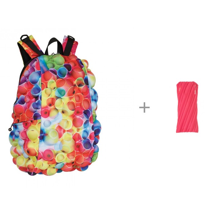 

MadPax Рюкзак Bubble Full Tubular с пеналом-сумочкой Zipit Neon Pouch, Рюкзак Bubble Full Tubular с пеналом-сумочкой Zipit Neon Pouch