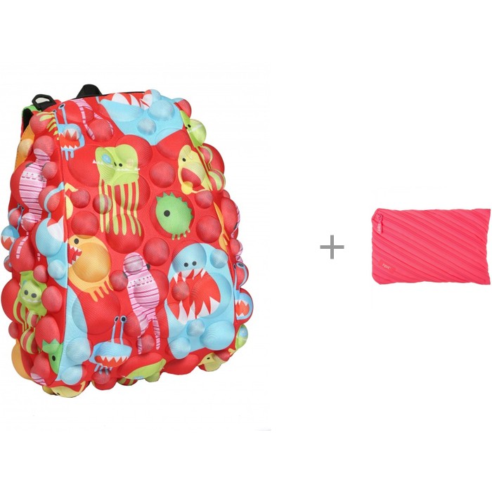 

MadPax Рюкзак Bubble Half Monsters Under the Red 36 см с пеналом-сумочкой Zipit Neon Jumbo Pouch, Рюкзак Bubble Half Monsters Under the Red 36 см с пеналом-сумочкой Zipit Neon Jumbo Pouch