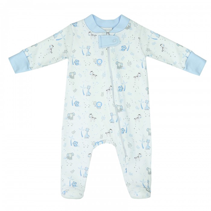 фото Magnolia baby комбинезон sweet safari printed zipped footie