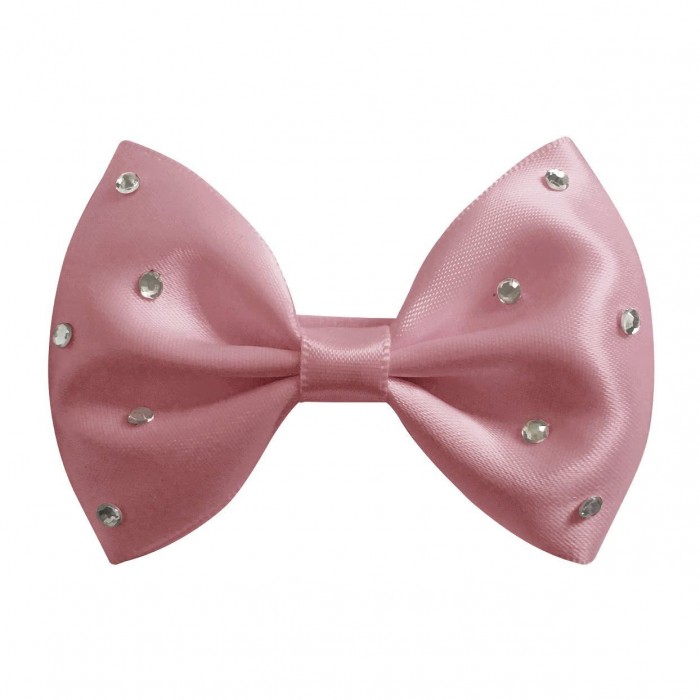 фото Milledeux заколка-зажим bowtie bow со стразами большая satin glam