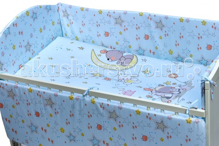 Комплект в кроватку Makkaroni Kids Полярный мишка (6 предметов) 125х65 см