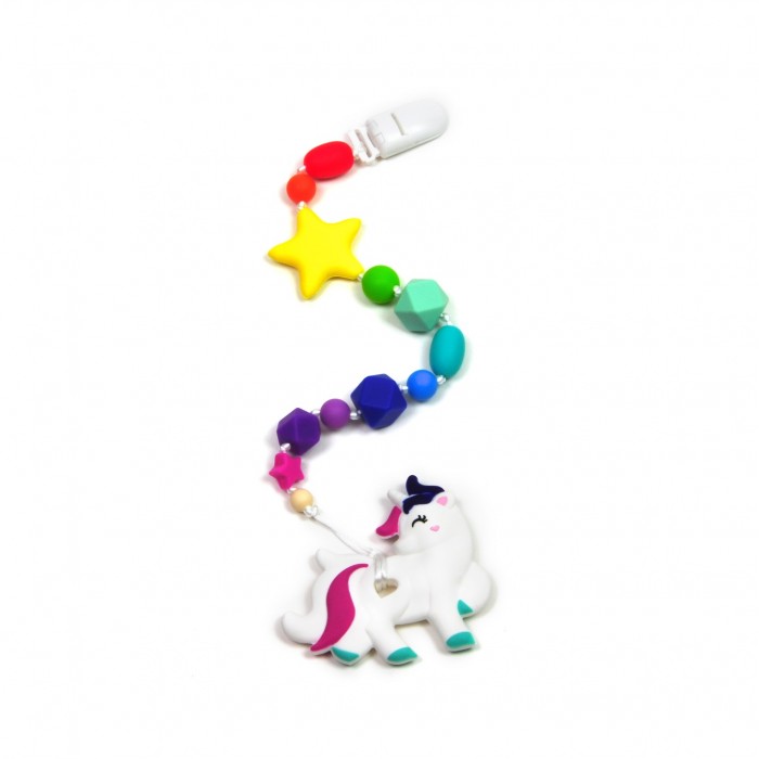 

Прорезыватель MamSi Грызунок Радуга на держателе с клипсой Пони, Грызунок Радуга на держателе с клипсой Пони