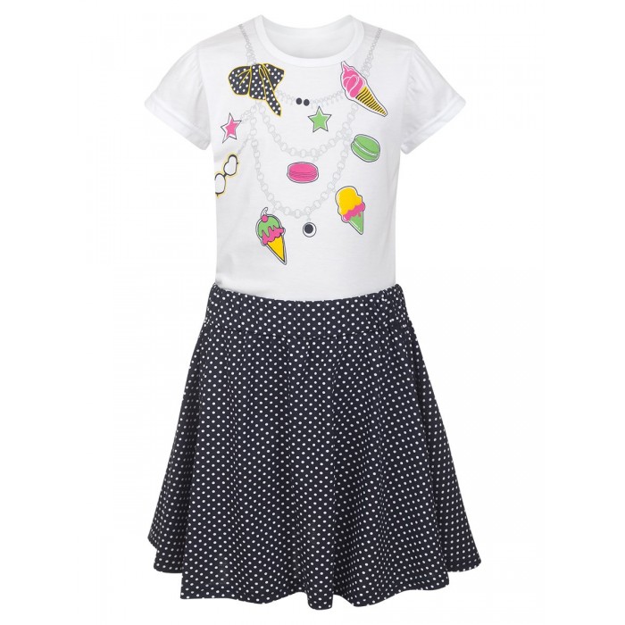 M&D Комплект для девочки (футболка и юбка) М1082 Комплект для девочки (футболка и юбка) М1082 - фото 1