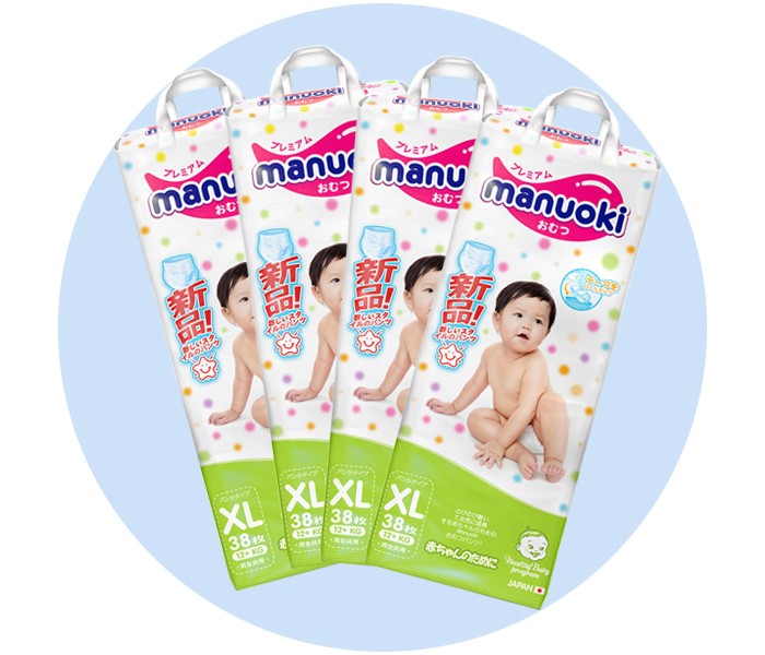 Manuoki Подгузники-трусики XL (12+ кг)