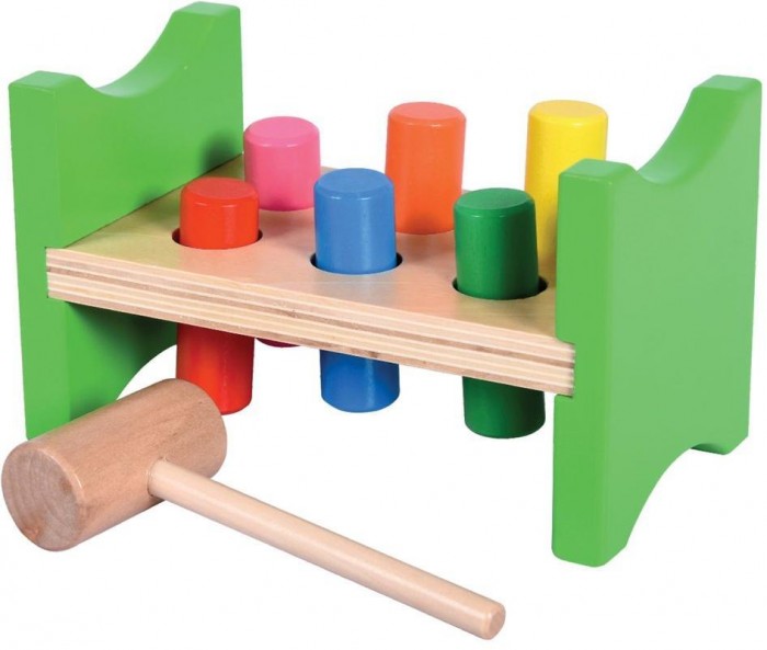 фото Деревянная игрушка mapacha игра-стучалка молоточек