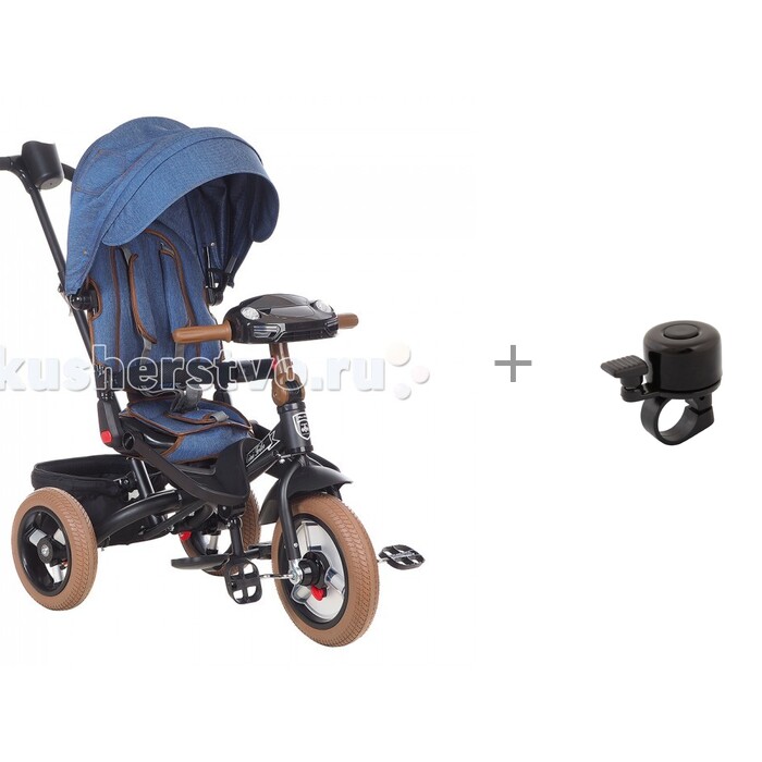 фото Велосипед трехколесный mars mini trike t400 jeans с дождевиком на велосипед kid fence