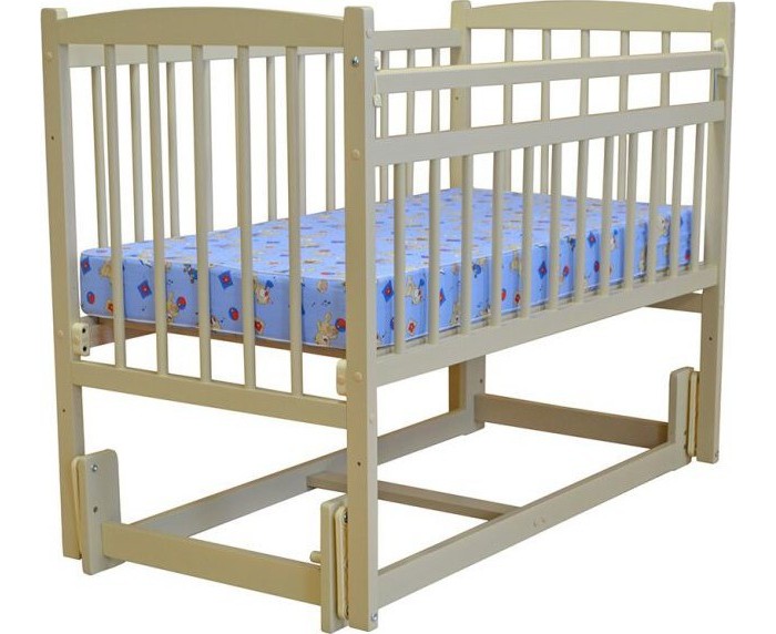 фото Детская кроватка Массив Беби 3 Разборная маятник продольный
