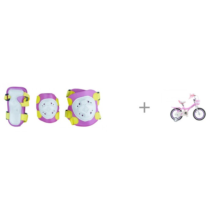 фото Maxcity роликовая защита game и детский велосипед bunny girl steel 18 royal baby