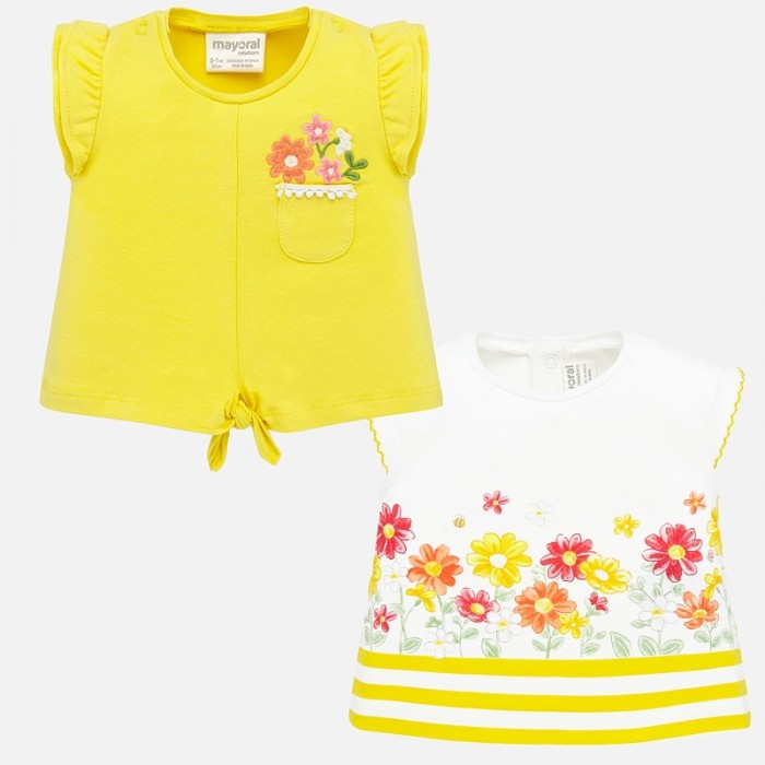 

Mayoral Футболка для девочки New Born 1033 2 шт., Футболка для девочки New Born 1033 2 шт.