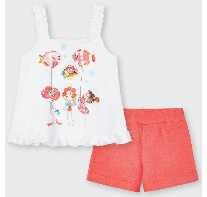 Комплекты детской одежды Mayoral Комплект для девочки (майка, шорты) 3219