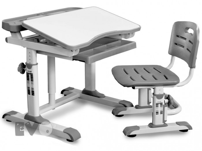 фото Mealux Комплект мебели: столик и стульчик BD-09 (столешница белая)