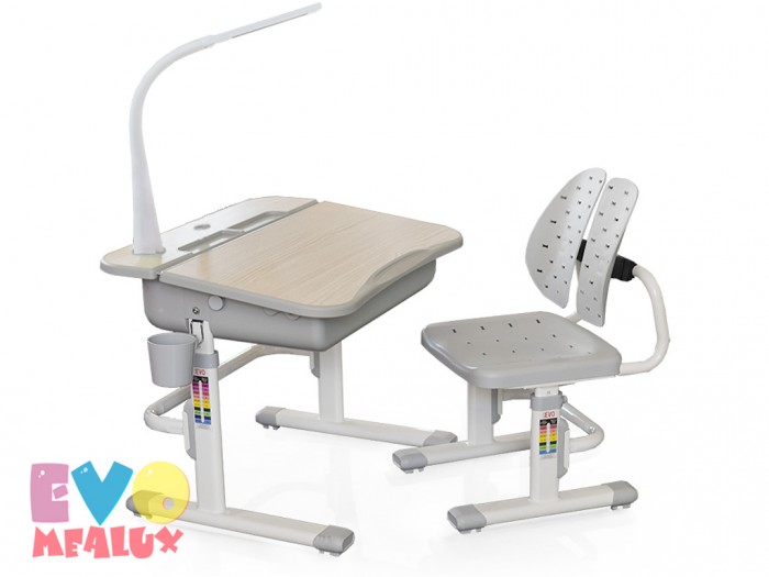 фото Mealux Комплект мебели столик и стульчик EVO-03 с лампой