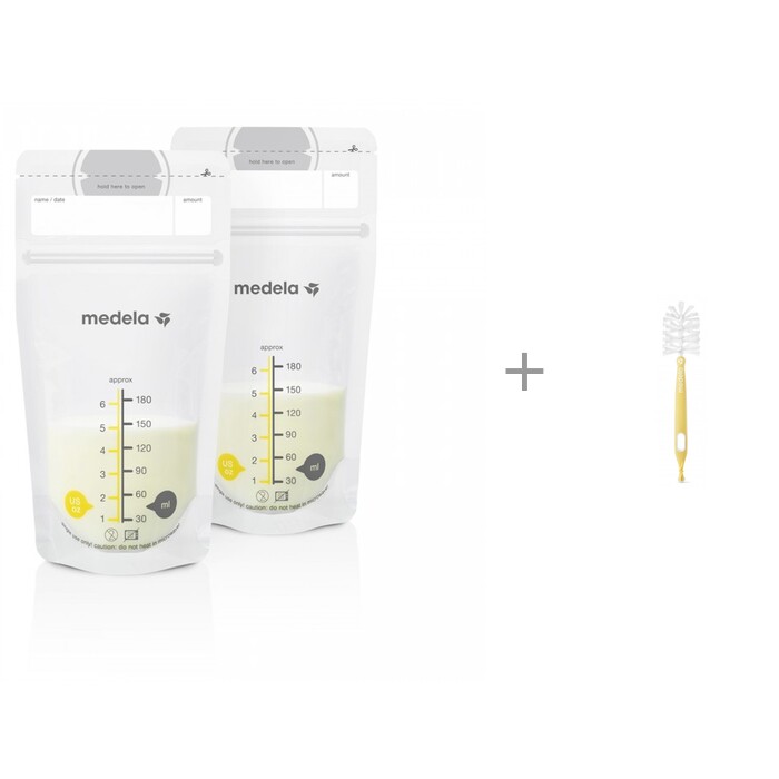 Medela Пакеты для хранения Breasr Milk Storage Bags и Щетка для мытья бутылочек