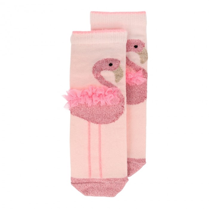 MeriMeri Носки Фламинго с люрексом