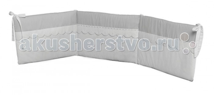Бортик в кроватку Micuna Valeria 140х70Valeria 140х70 Бортик в кроватку Micuna Valeria 140х70Valeria 140х70Micuna Бортики: комфорт и элегантность Коллекция текстиля для детской комнаты от испанской компании Micuna создана из натурального хлопка самой тонкой выделки. Нежная, гипоаллергенная ткань благоприятна для кожи малышей. Она легко стирается и быстро сохнет. Наполнитель мягких бортиков – холлофайбер – состоит из пустотелых полиэстеровых волокон, скрученных в форме пружин. Обеспечивает лучшую, чем синтепон, теплоизоляцию и меньше слёживается. Текстиль Micuna – гарантия настоящего качества. Основные характеристики: мягкие бортики в изголовье детской кровати; материал: 50% хлопок, 50% полиэстер; наполнитель: холлофайбер; гипоаллергенные материалы и краски; идеально подходят для кроватки Micuna 120х60.<br>
