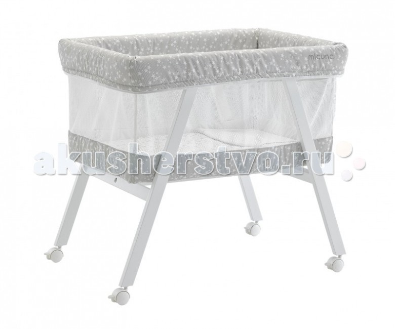 Колыбель Micuna Fresh MiniFresh Mini Колыбель Micuna Fresh MiniFresh MiniКолыбель Micuna Fresh Mini – отличается прозрачным и дышащим тканевым покрытием, поэтому родители всегда видят своего малыша, даже не вставая с кровати. Уютная колыбелька с мягкой прозрачной корзиной – оптимальный вариант для малыша в первые недели жизни. Стандартная детская кровать слишком велика для новорождённого: большое пространство не даёт желанного ощущения уюта и спокойствия, в то время как в маленькой корзине колыбели ребёнок чувствует себя по-домашнему комфортно. Особенности: основание из натурального бука мягкая корзина с прозрачным тканевым покрытием натуральные дышащие ткани, не раздражающие даже самую нежную кожу ткань легко снимается для стирки и быстро сохнет колёсики с блокирующим стопором в комплект колыбели входят матрасик и постельное бельё (одеяло+бортики) Технические характеристики: общие размеры (ДхШхВ): 85х55х76 см внутренние размеры корзины: 80х50 см размер постельных принадлежностей: 76х60 см<br>
