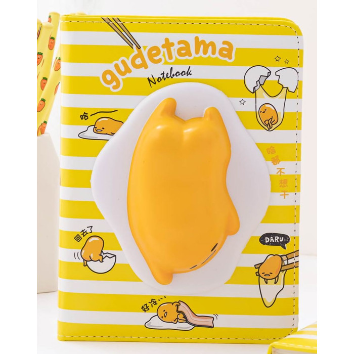 Mihi Mihi Блокнот со сквишем Ленивый желток Gudetama А5