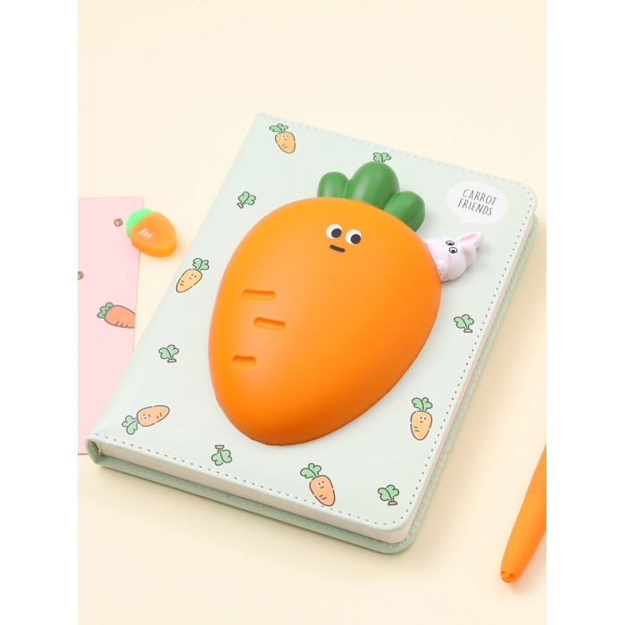 фото Mihi mihi блокнот со сквишем морковка carrot friends а5