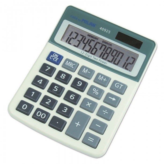 Канцелярия Milan Калькулятор настольный полноразмерный 12 разрядов 40925BL